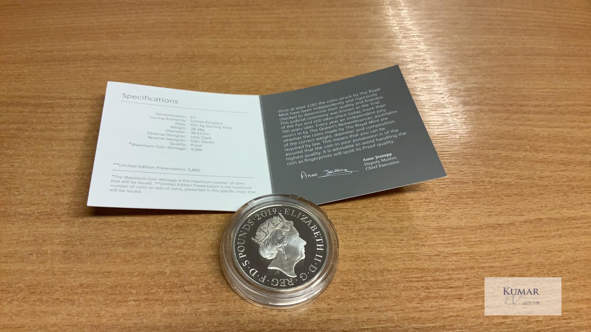 The Royal Mint Collection - The Tower of London Coin. The Crown Jewels 2020 UK £5 Silver Proof Coin. - Image 4 of 4