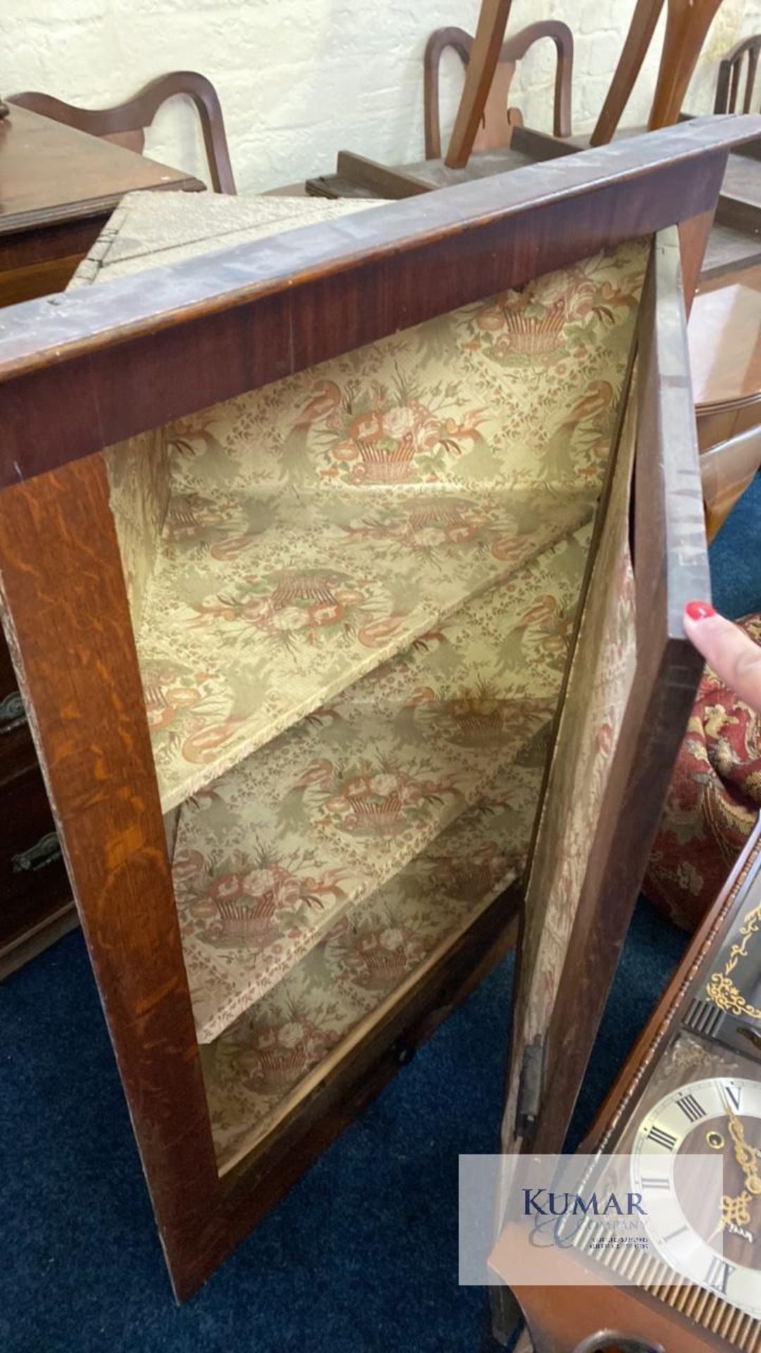 Wooden Side Cabinet with Corner Hanging Cabinet. - Image 6 of 7