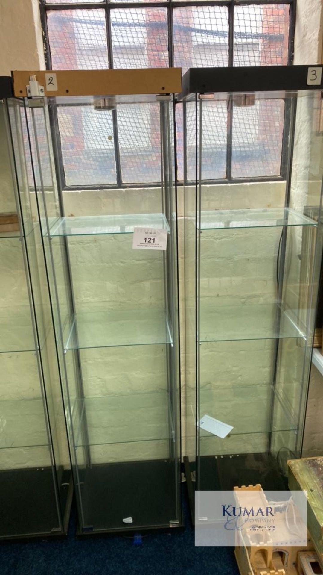 3 Glass Storage Cabinets - Image 3 of 4