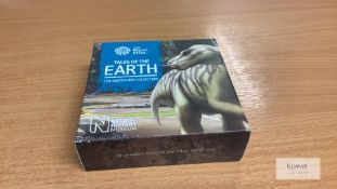 The Royal Mint Coin- Tales of the Earth - The Dinosauria Collection Iguanodon 2020 UK 50p Silver