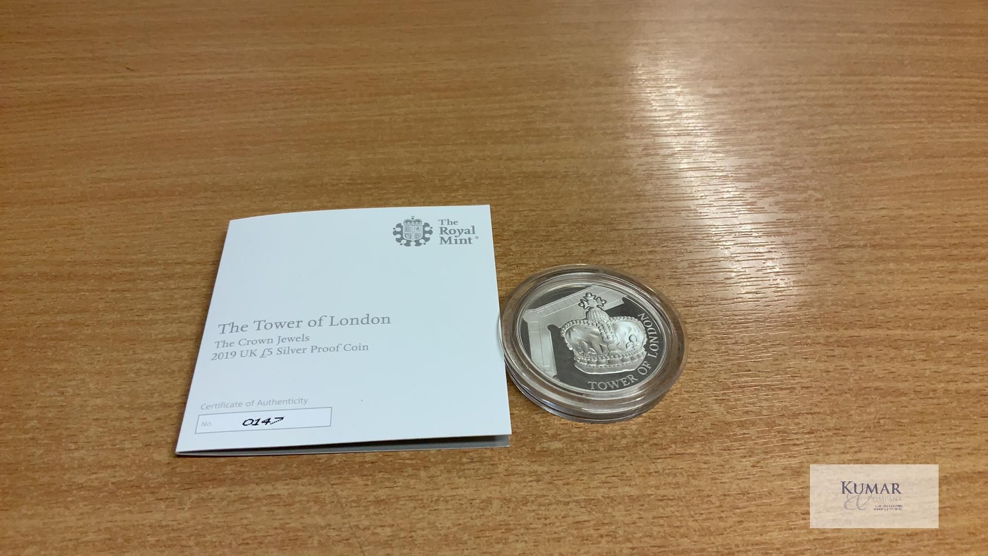 The Royal Mint Collection - The Tower of London Coin. The Crown Jewels 2020 UK £5 Silver Proof Coin. - Image 3 of 4