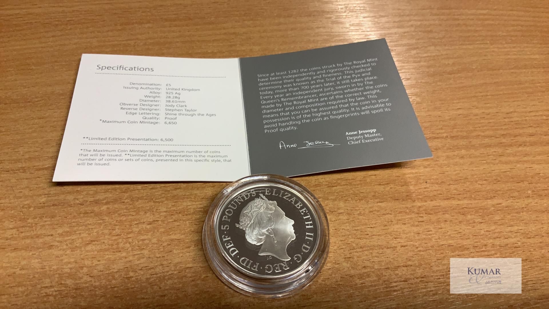 The Royal Mint Coin- The 65th Sapphire Anniversary of the Coronation of Her Majesty The Queen 2018 - Image 4 of 4