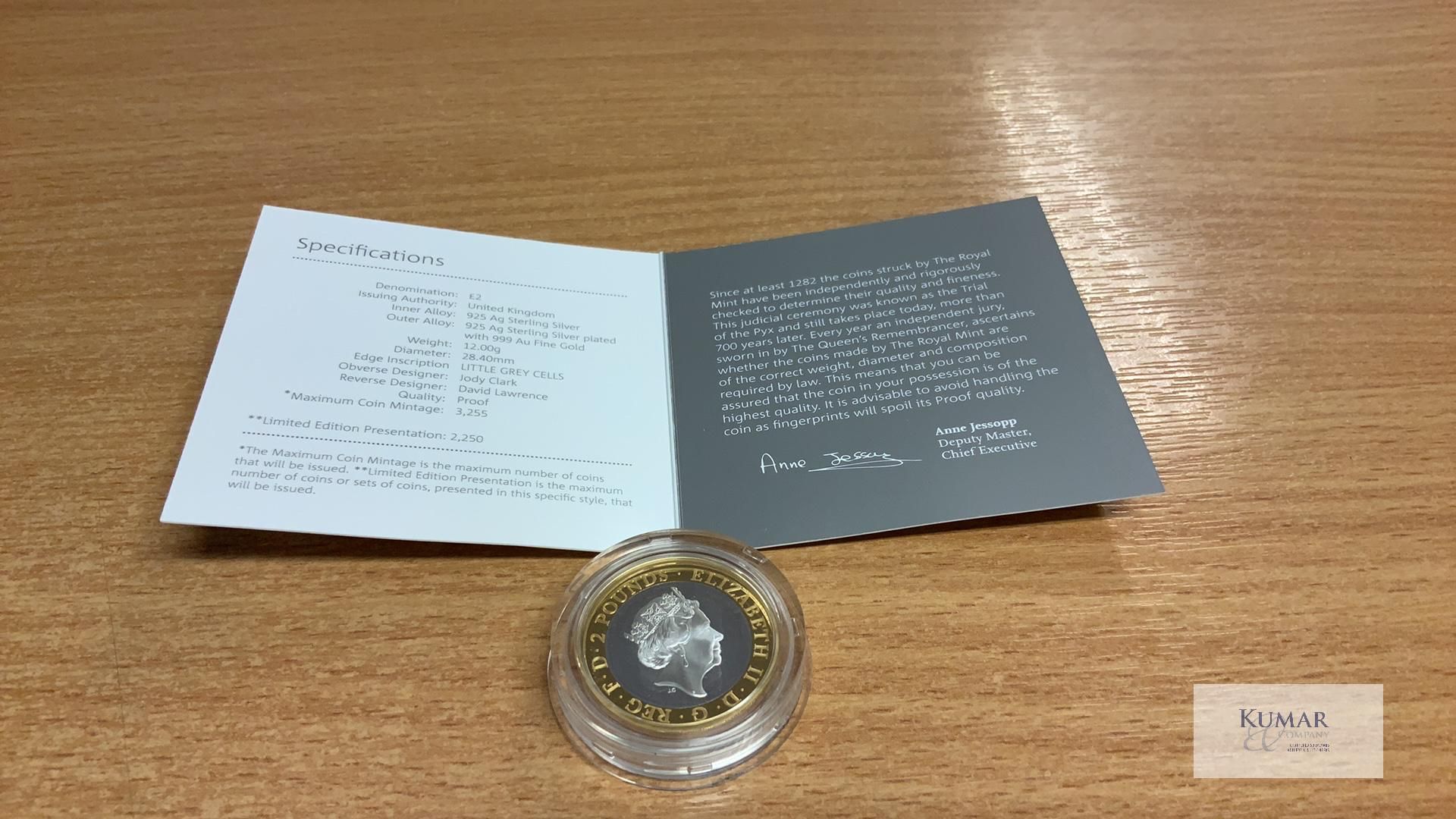 The Royal Mint Coin- Agatha Christie 100 years of Mystery 2020 UK £2 Silver Proof Coin - Image 4 of 4