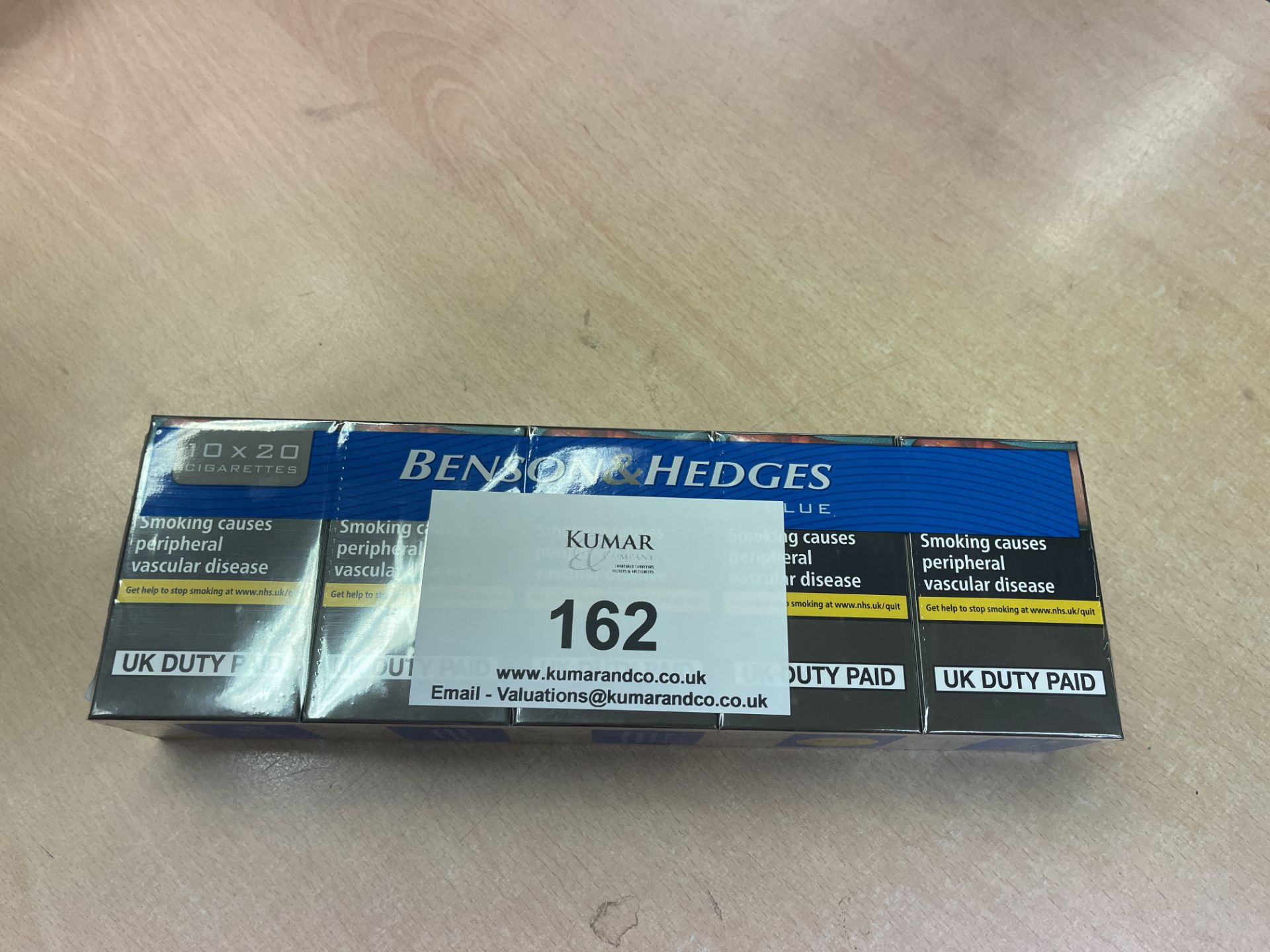 1: Outer 10 x 20 Cigarettes Benson & Hedges Blue Unopened Cigarettes - Bild 5 aus 5