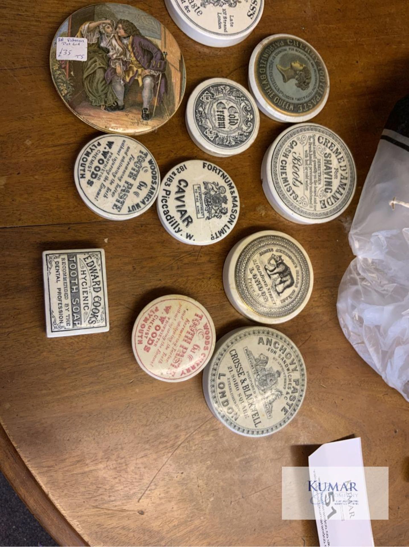 Mixed Lot of Vintage Food Boxes, Metal clips, Starting Handle, Wooden stands and large mixed bag - Image 4 of 8