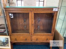 Wooden side cabinet with shelves