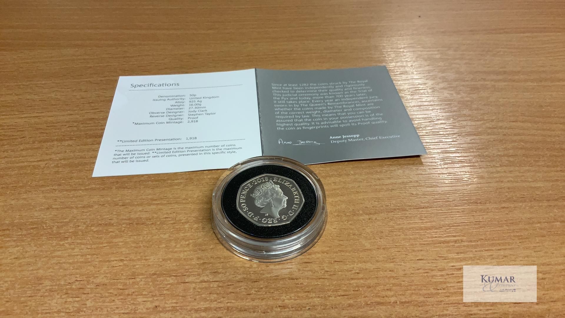 The Royal Mint Coin- An Act to Unite 1918 Representation of the People Act 2018 2018 UK 50p Silver - Image 4 of 4