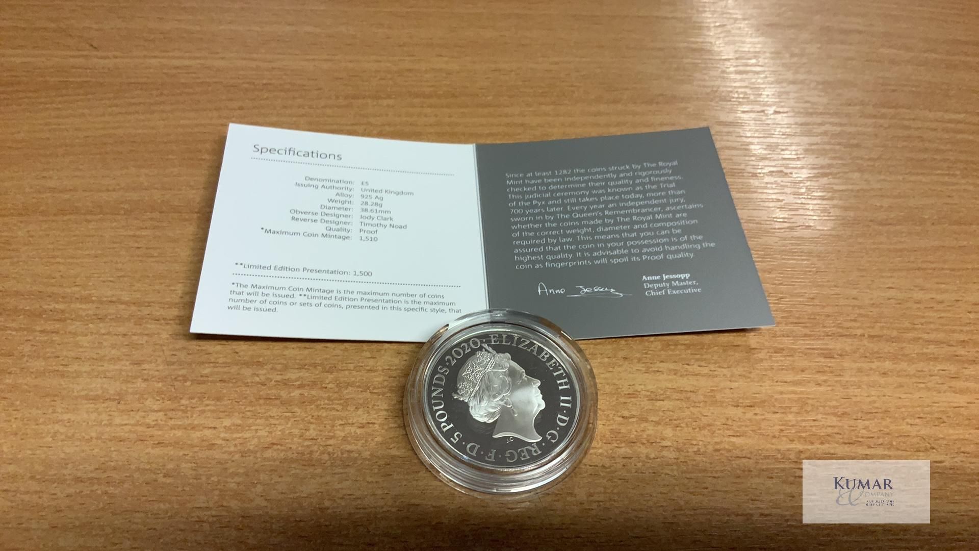 The Royal Mint Collection- The Tower of London Coin Collection. The Royal Menagerie2020 UK £5 Silver - Image 3 of 4