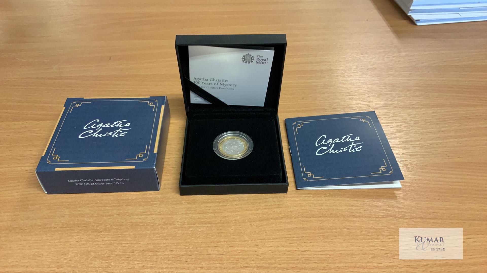 The Royal Mint Coin- Agatha Christie 100 years of Mystery 2020 UK £2 Silver Proof Coin - Image 2 of 4