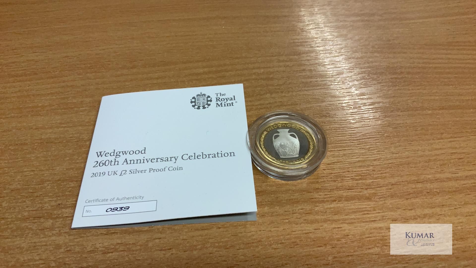 The Royal Mint Coin- Wedgwood 260th Anniversary Celebration 2019 UK £2 Silver Proof Coin - Image 3 of 4