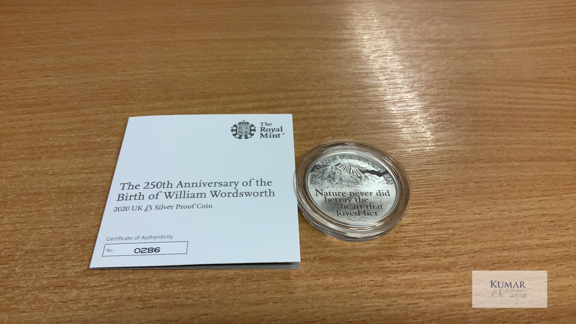 The Royal Mint Coin- William Wordsworth 1770-1850 The 250th Anniversary of the birth of William - Image 4 of 4