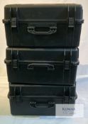 3 of Large Peli-style waterproof black ABS case Description: 3 of Large Peli-style waterproof