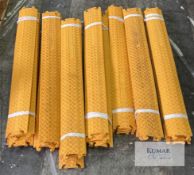 24 of 1-channel interlocking drop-over Cable Ramp Yellow 1m section Description: 34 of 1-channel