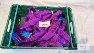 21 of 1000KG Strop 0.5m EWL Purple Description: Individually barcoded strops. Condition: See close-
