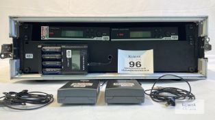 2-way Sennheiser XSW Radio Mic Rack Kit (flight-cased) with 2 of SK20 beltpack transmitter and 2