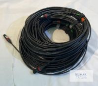 4 of 30m 5-pin Neutrik Tourgrade DMX Cable Description: Bundle of 4 of 30m 5-pin Neutrik DMX