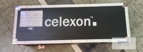 Celexon Fast-fold 2x1.5m projection screen with front-projection screen in wheeled flightcase