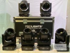 6 of Prolights Pixie WashXB RGBW LED moving wash light [8-43°] [280W] [IP20] in dedicated flight
