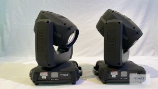 Pair of Chauvet Intimidator Beam 360X Moving Head Description: 110W cool white LED source, 2°,
