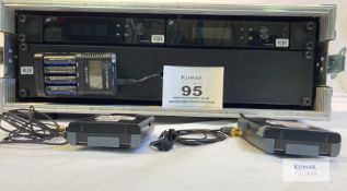 2-way Sennheiser XSW2 Radio Mic Rack Kit (flight-cased) with 2 of SK-XSW beltpack transmitter and