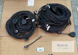 12 of 15m 15A cable with duraplug sockets (3G 1.5mm) Description: Bundle of 12x 5m 3-core 1.5mm