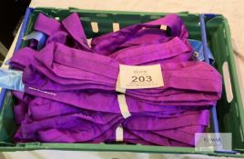 9 of 1000KG Strop 2.0m EWL Purple Description: Individually barcoded strops, hardly used. Condition: