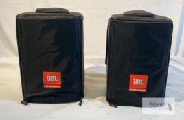 Pair of JBL EON ONE Compact Battery Powered PA Speaker with bags/raincovers Description: High-tech