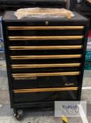 Clarke CBB217BGC HD Plus 7 Drawer Tool Cabinet (Black & Gold) Description: Extra heavy gauge