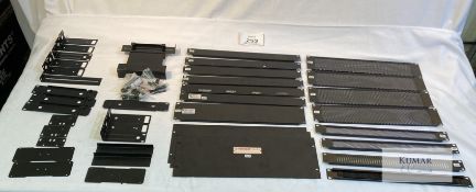 19" rack blanking plate and mounting assortment Description: Assortment of 19" blanking plates