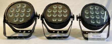 3 of Prolights LumiPar 12HPro LED wash light [RGBAWUV] [25°] [IP44] Description: Ultra-slim 12x12W