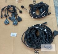 15A Bundle: 10x5m, 6x3m, 5x1m 15A (3G1.5mm) cables and 5x 15A Grelcos Description: Bundle of