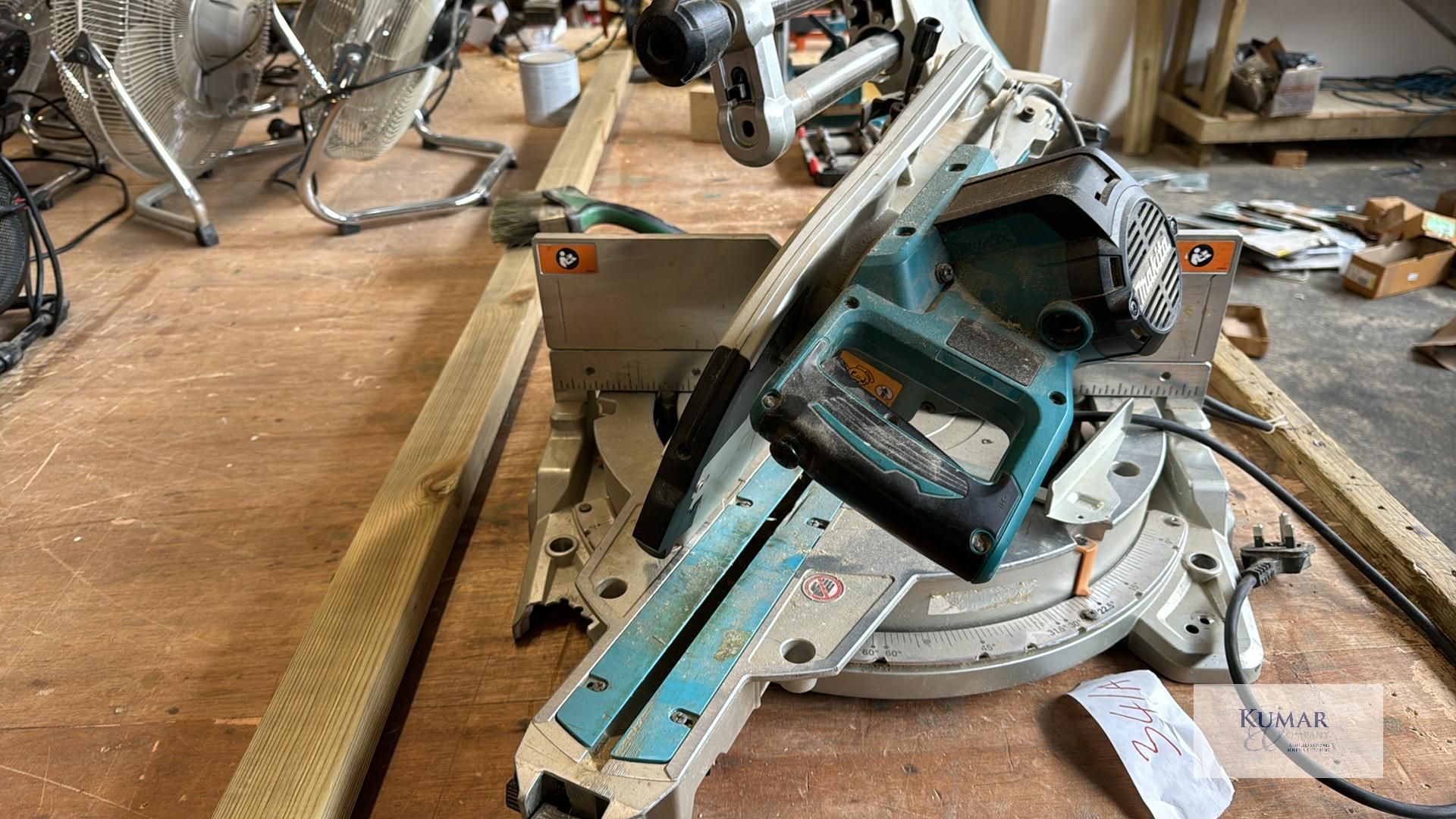 Makita LS1219 305mm Slide Compound Mitre Saw, Serial No.1176G, (06/2018) - Sold for Spares or - Image 4 of 8