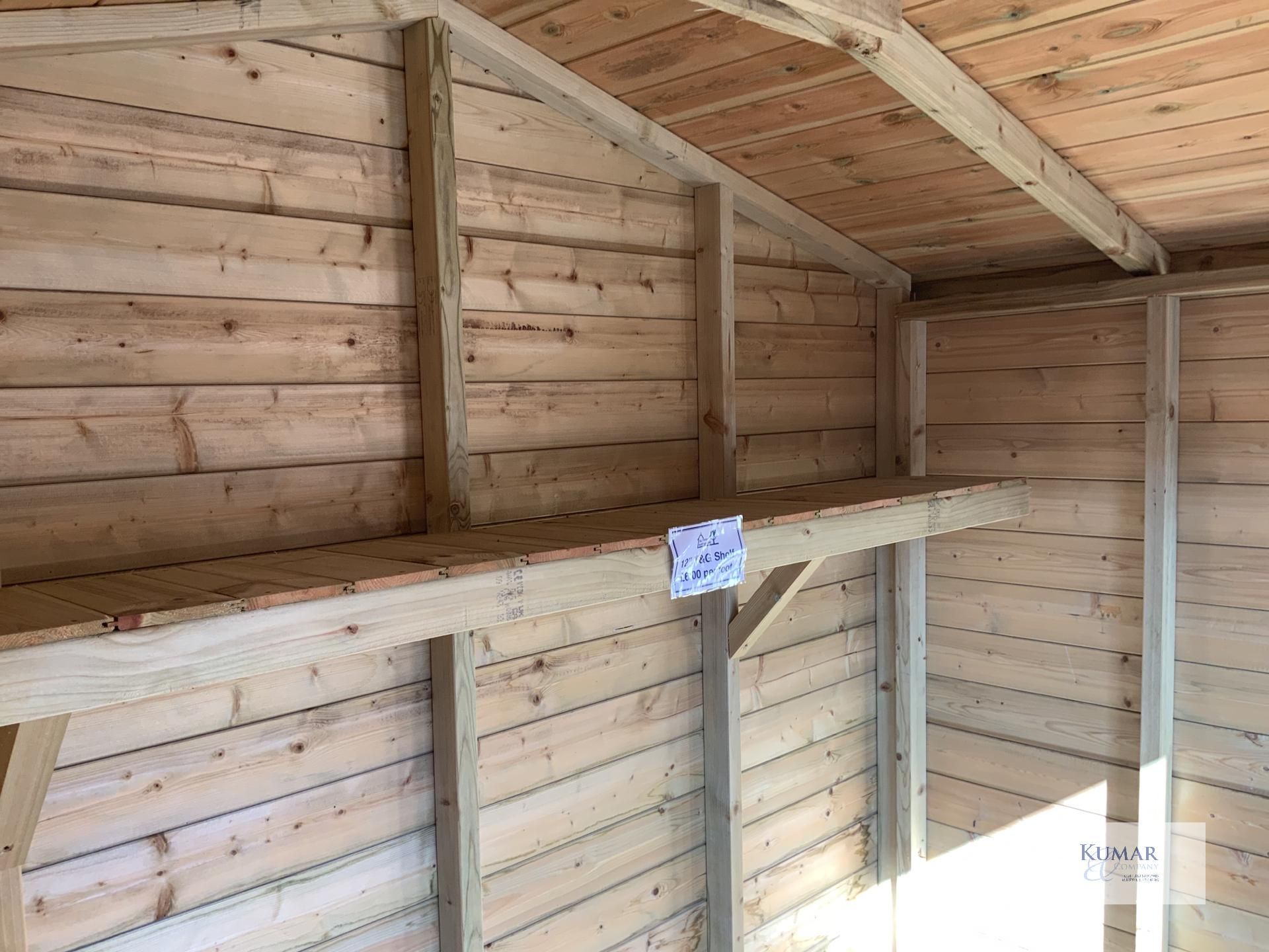 6 x 8 Reverse Apex Supreme Garden Shed with Window in Door, Supreme 19mm ShipLap, Oil Base Treatment - Image 10 of 10