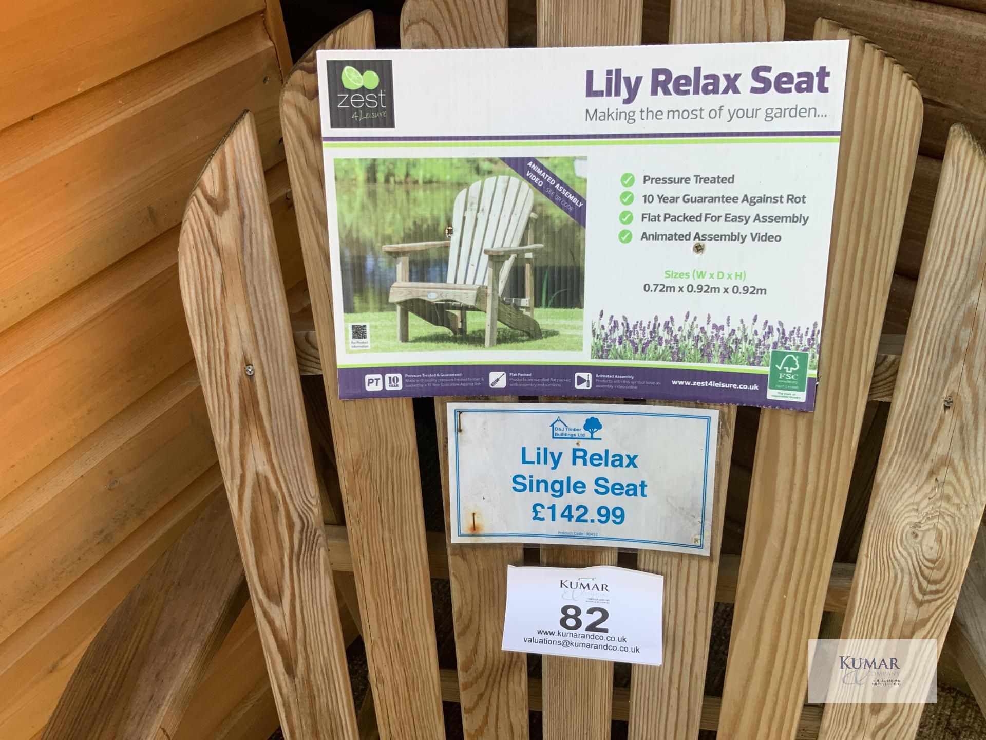 Lily Relax Single Seat, Sizes (W x D x H) 0.72m x 0.92m x 0.92, RRP £142.99 with Lily Relax - Image 3 of 5