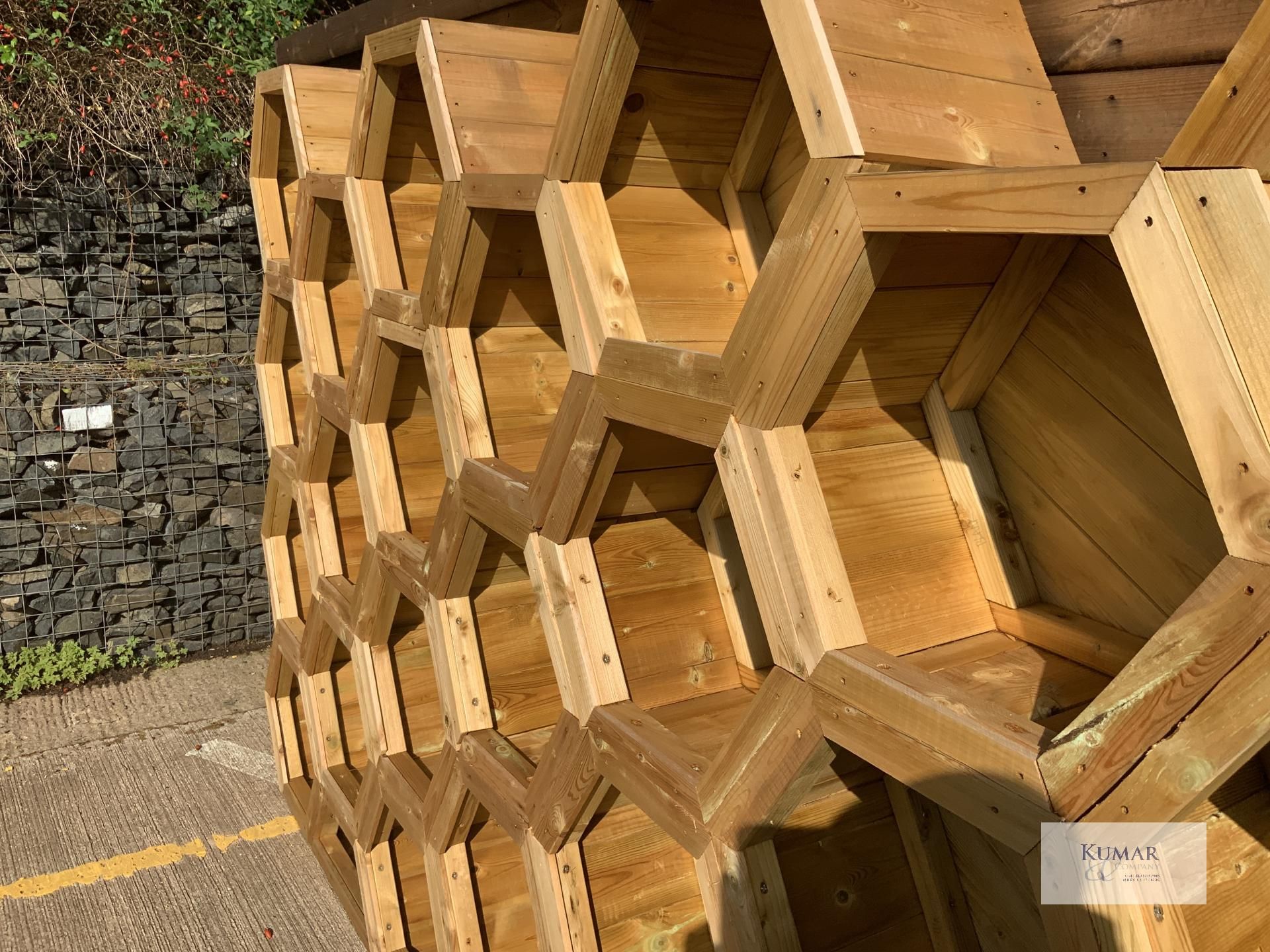 23: Hexagonal Planters Arranged into Honeycomb Structure - Each Hexagonal Planter is L - 540mm, W - - Image 6 of 6