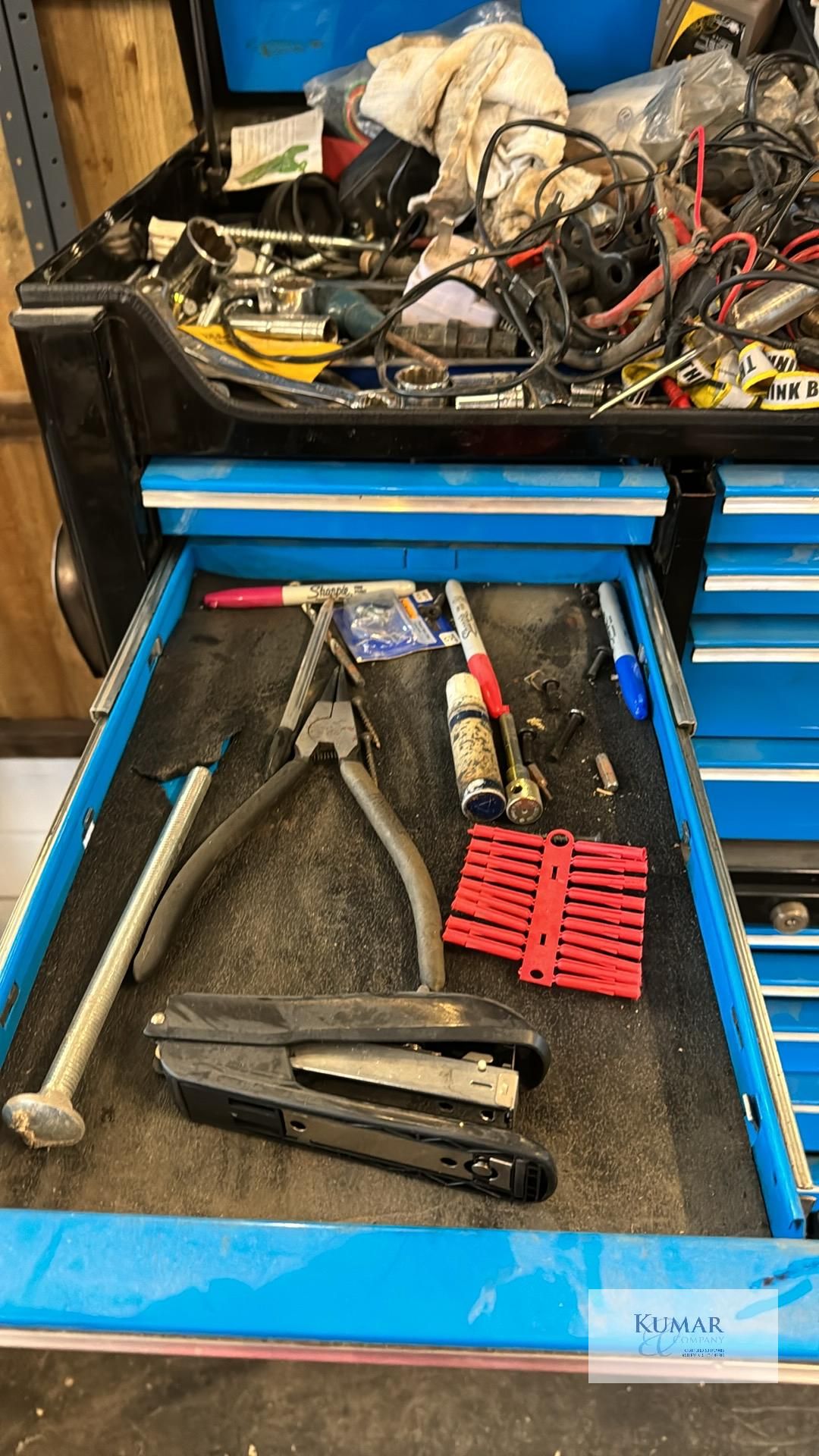 Double Height Snap On Tool Box with Tools As Shown - Image 9 of 19