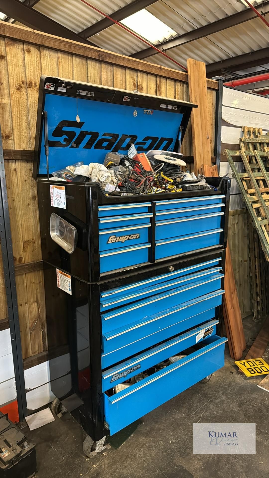 Double Height Snap On Tool Box with Tools As Shown - Image 2 of 19