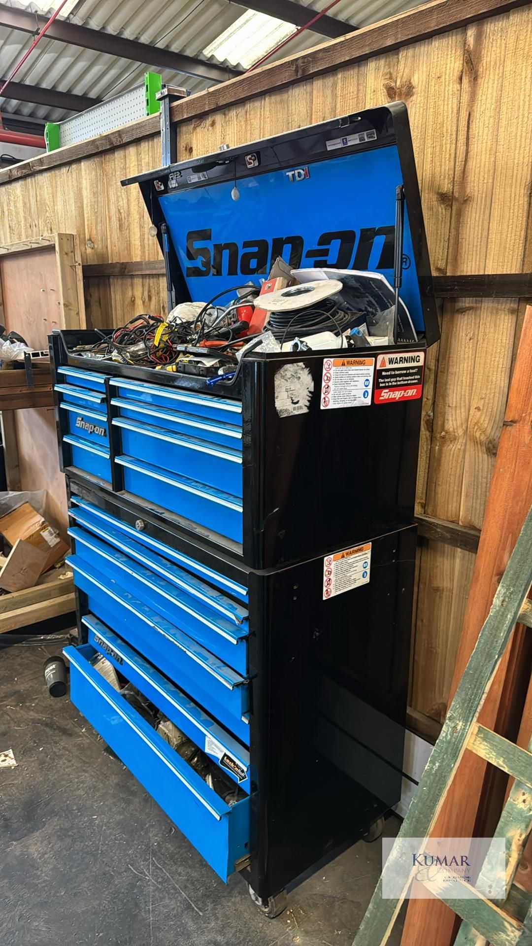 Double Height Snap On Tool Box with Tools As Shown - Image 3 of 19