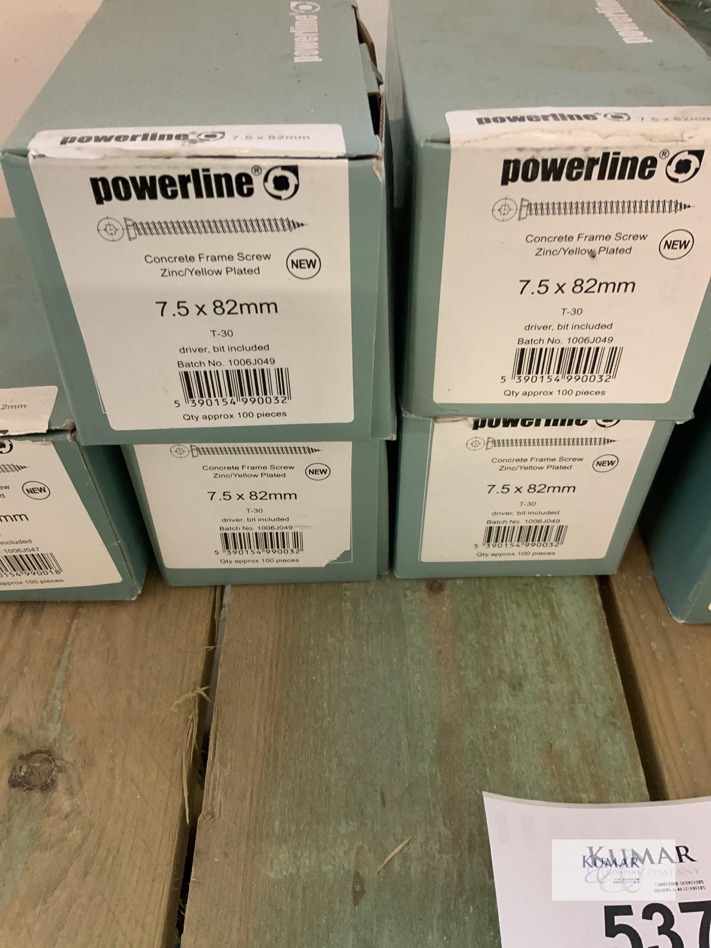 Powerline Concrete Screws 1 Box 7.5 x 42 mm 4 Boxes 7.5 x 82mm & 5 Boxes 7.5 x 182 mm - Image 3 of 5