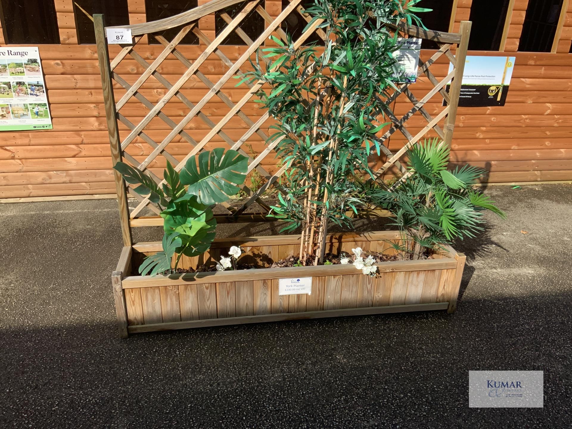 York Planter, Sizes (W x D x H) 1.80m x 0.4m x 1.65m RRP £230.00 with Contents As Shown