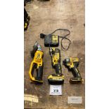 Lot of Dewalt Power Tools Comprising - DCG412 Angle Grinder, DCS355 Multi Tool with Dewalt XR 18v