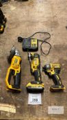 Lot of Dewalt Power Tools Comprising - DCG412 Angle Grinder, DCS355 Multi Tool with Dewalt XR 18v