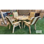 Freya Round Dining Set, 2.5m Diameter x H1.06m RRP £539.99 - Successful Bidder is responsible for