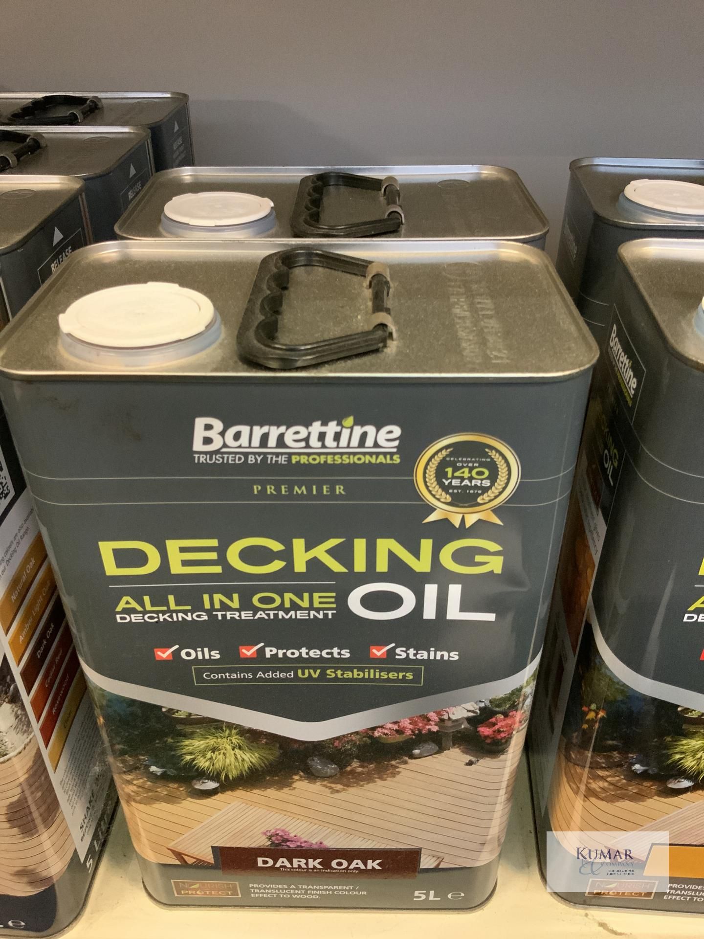 2: 5Ltr Barrettine Decking Oil Dark Oak (RRP £48.75 each) - Image 2 of 2