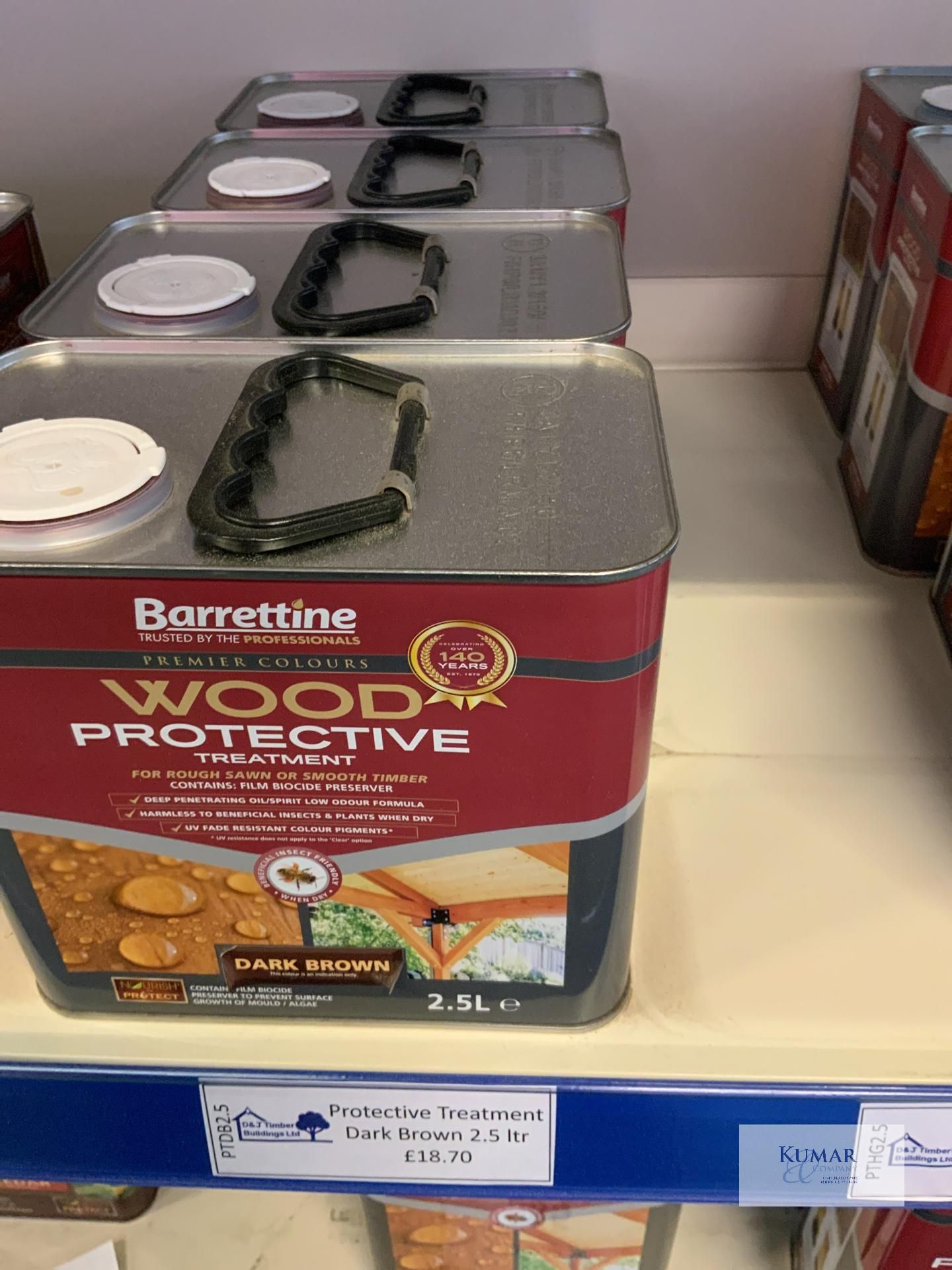 4: Barrattine Wood Protective Treatment Dark Brown (RRP £18.70 each)