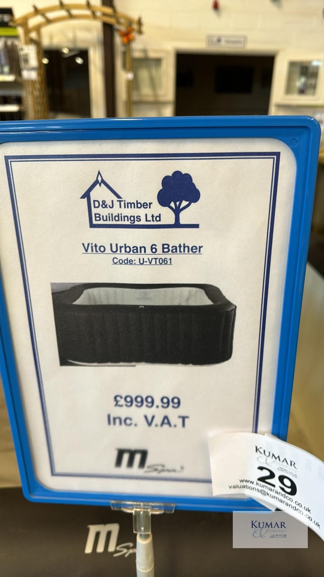 M Spa Vito Urban Series U- VT061 6 Bather Inflatable Spa Display Model Never Been Used with Box - Image 3 of 14