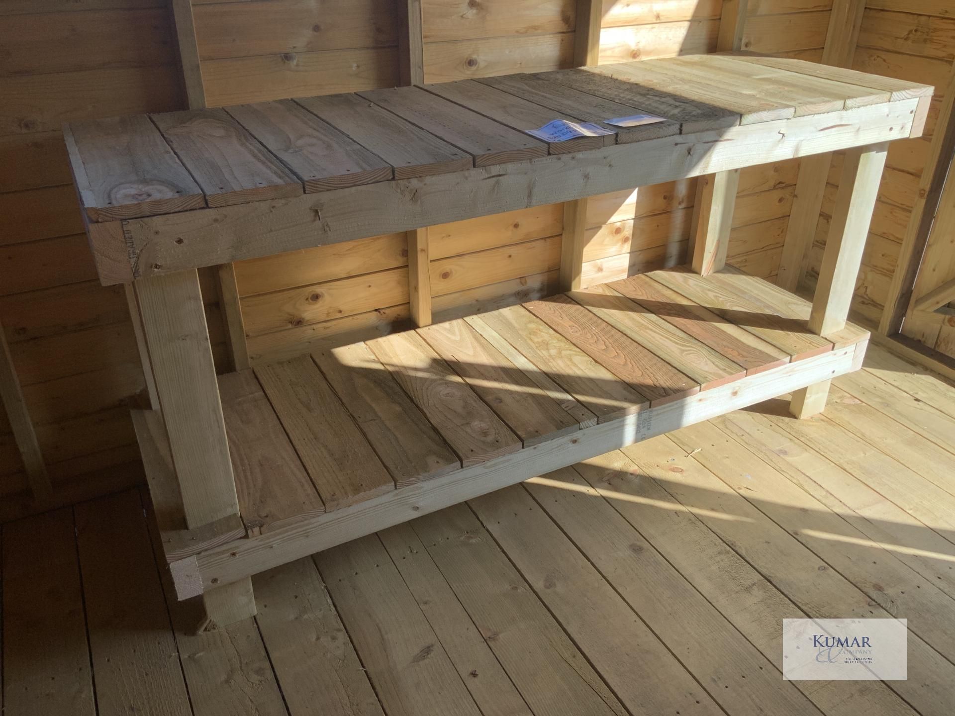 Wooden Work Bench Sizes, 182cm x 60cm x 90cm - Lot Location in Lot 94 - Image 5 of 6