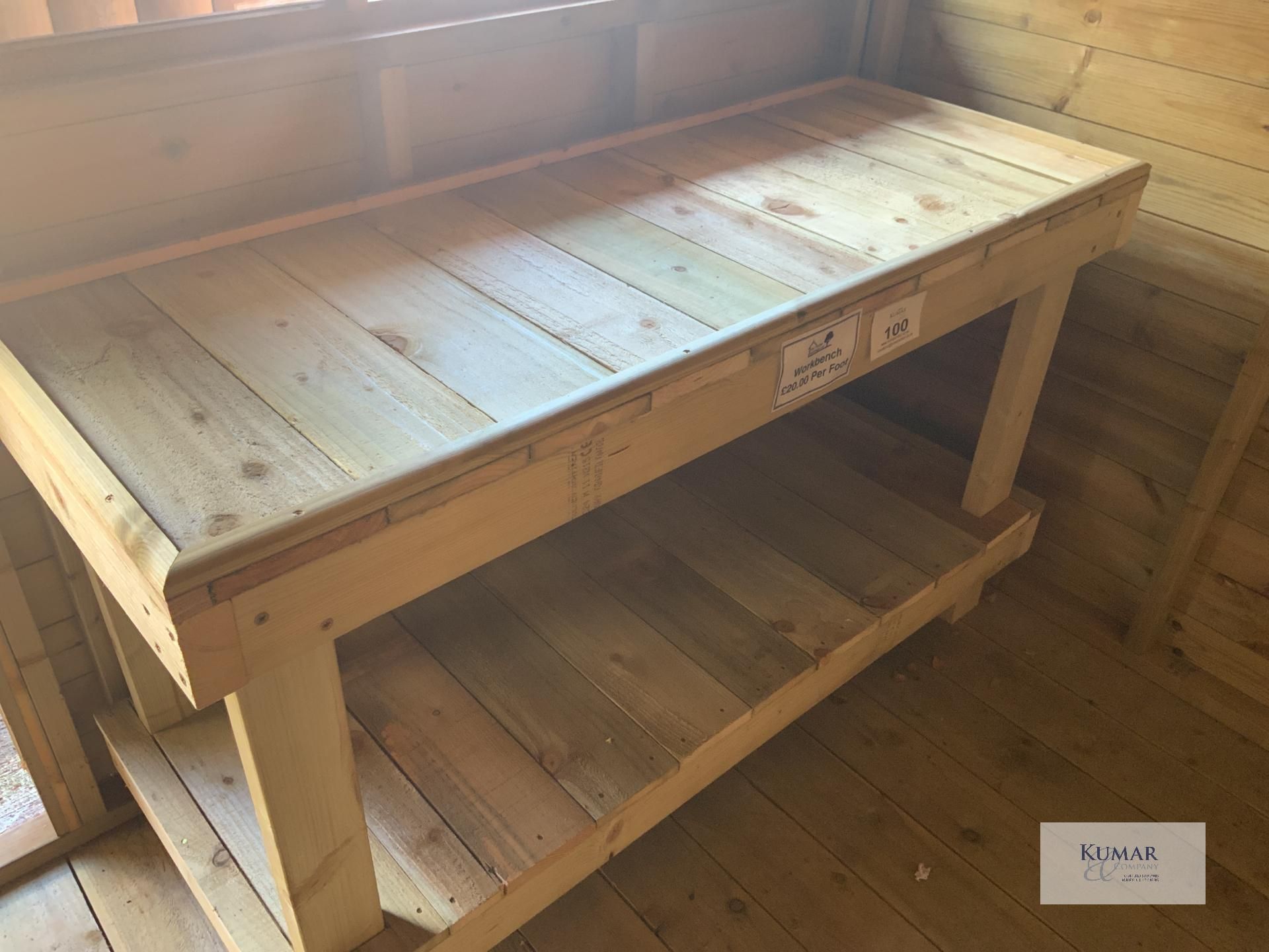 Wooden Work Bench Sizes, 153cm x 60cm x 90cm - Lot Location in Lot 99 - Image 2 of 7