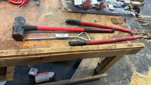 Sledge Hammer & Bolt Cutters & Large Key