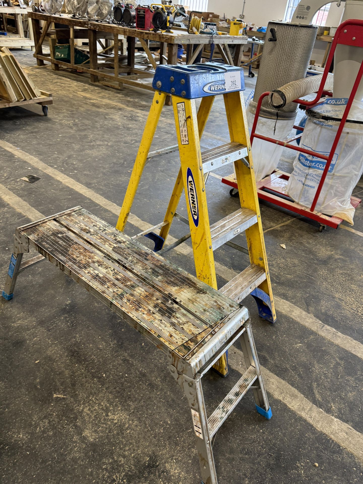 Werner 3 Step A Frame Ladder & Folding Platform - Image 4 of 4